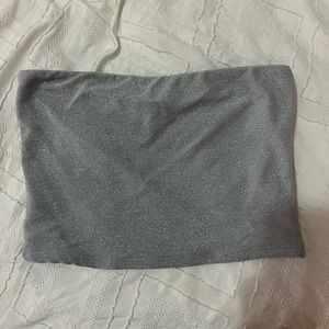 Silver tube top